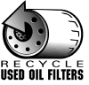 Used oil filter recycle logo