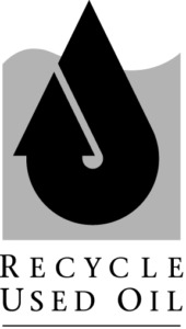 Black and white used oil logo