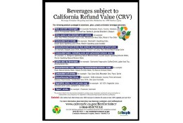 Flyer Beverages Subject to CRV