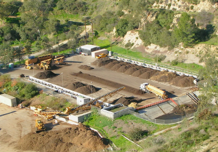 Aerial view of compost facility