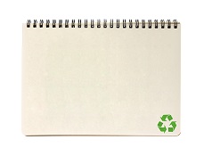 Blank recycle notebook