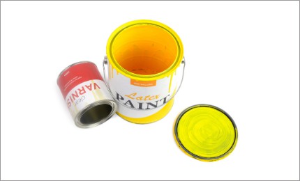 Yellow paint can