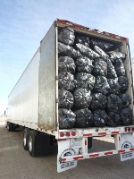 Blythe California trucks of smuggled recycling