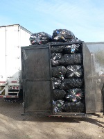 Blythe California trucks of smuggled recycling