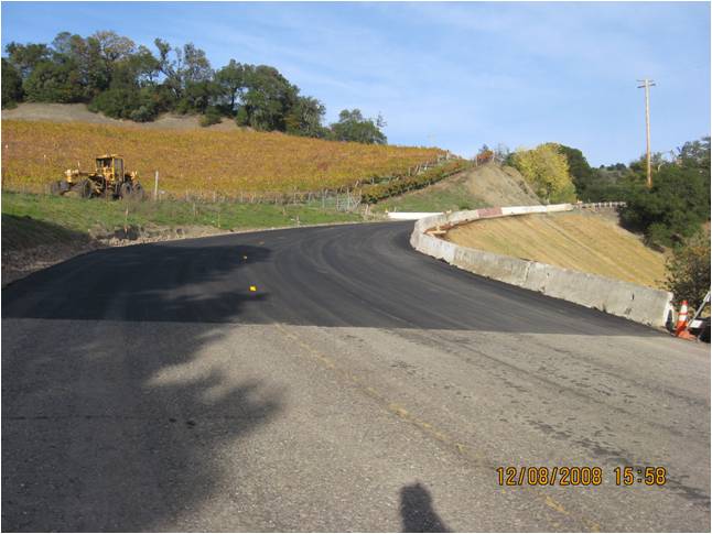 Completed TDA road repair project.