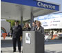 CIWMB's Chair Margo Reid Brown presents at the Chevron service station event.