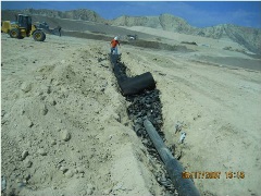 Placement of TDA in gas collection trench