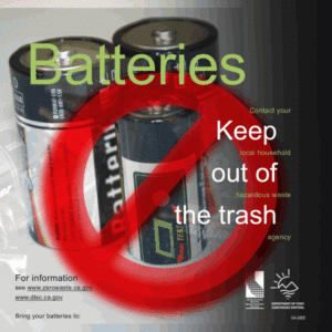 Batteries. Keep out of Trash