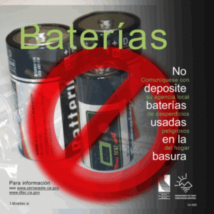 Battery Sticker, Spanish