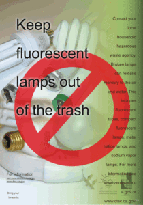 Keep Fluorescent lamps out of the trash