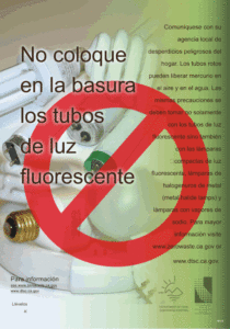 Fluorescent Lamp and Tube Poster, Spanish