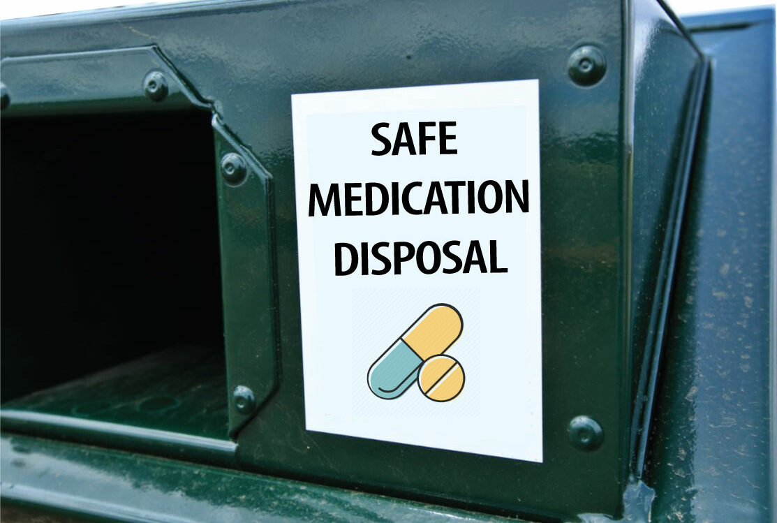 safe medication disposal site bin