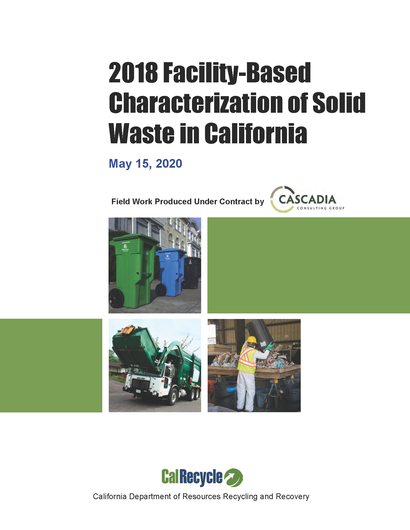 2018 Facility Based Characterization Report Cover