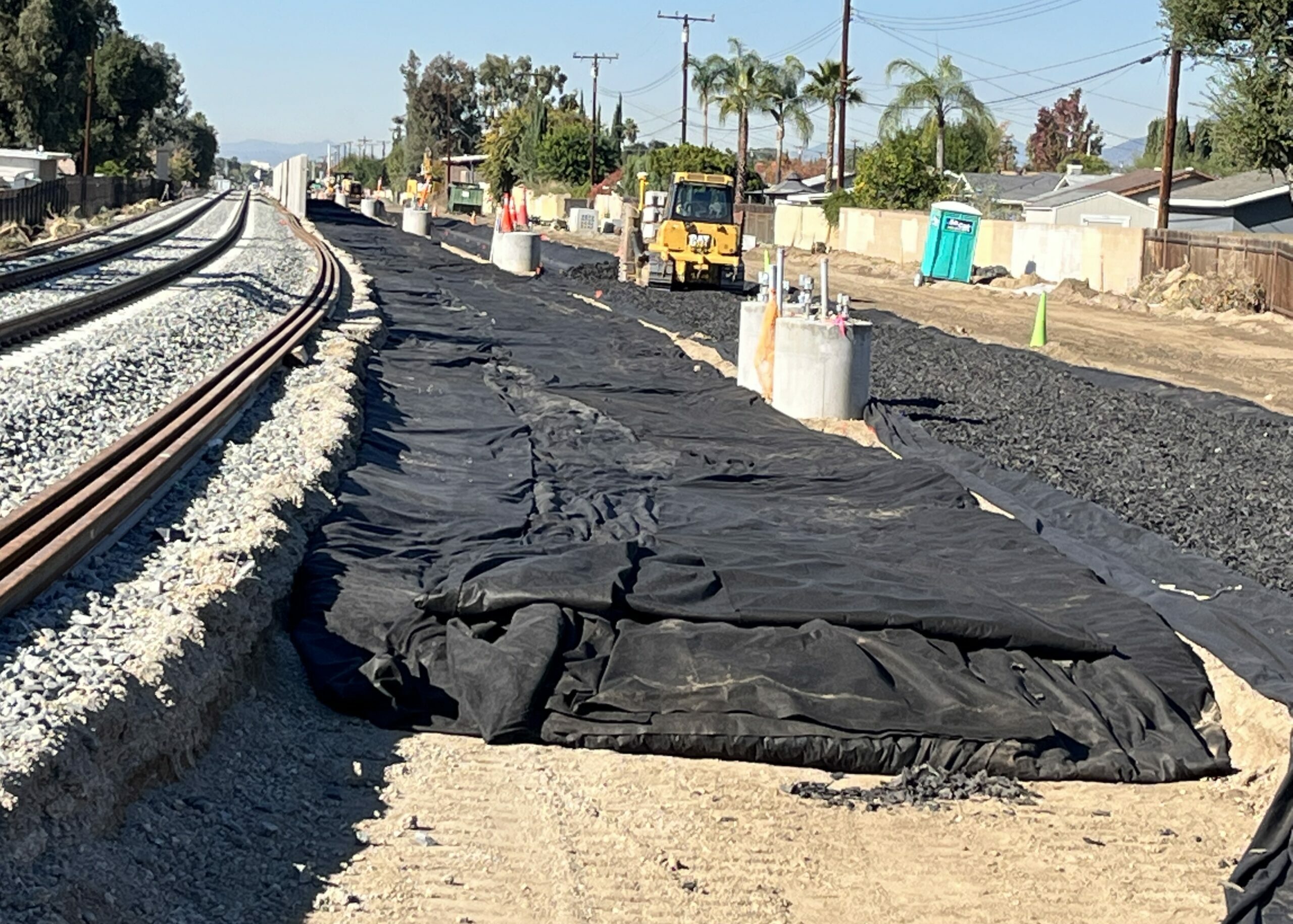 LA Gold Line Vibration Mitigation Rail Section Under Construction