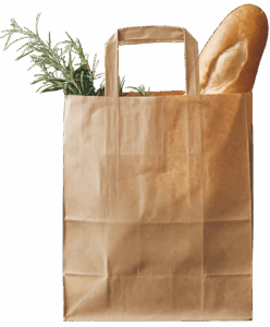 Paper Carryout bag with handles