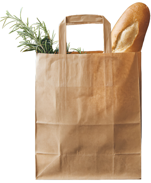 Paper Carryout bag with handles