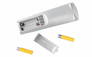 remote with loose batteries